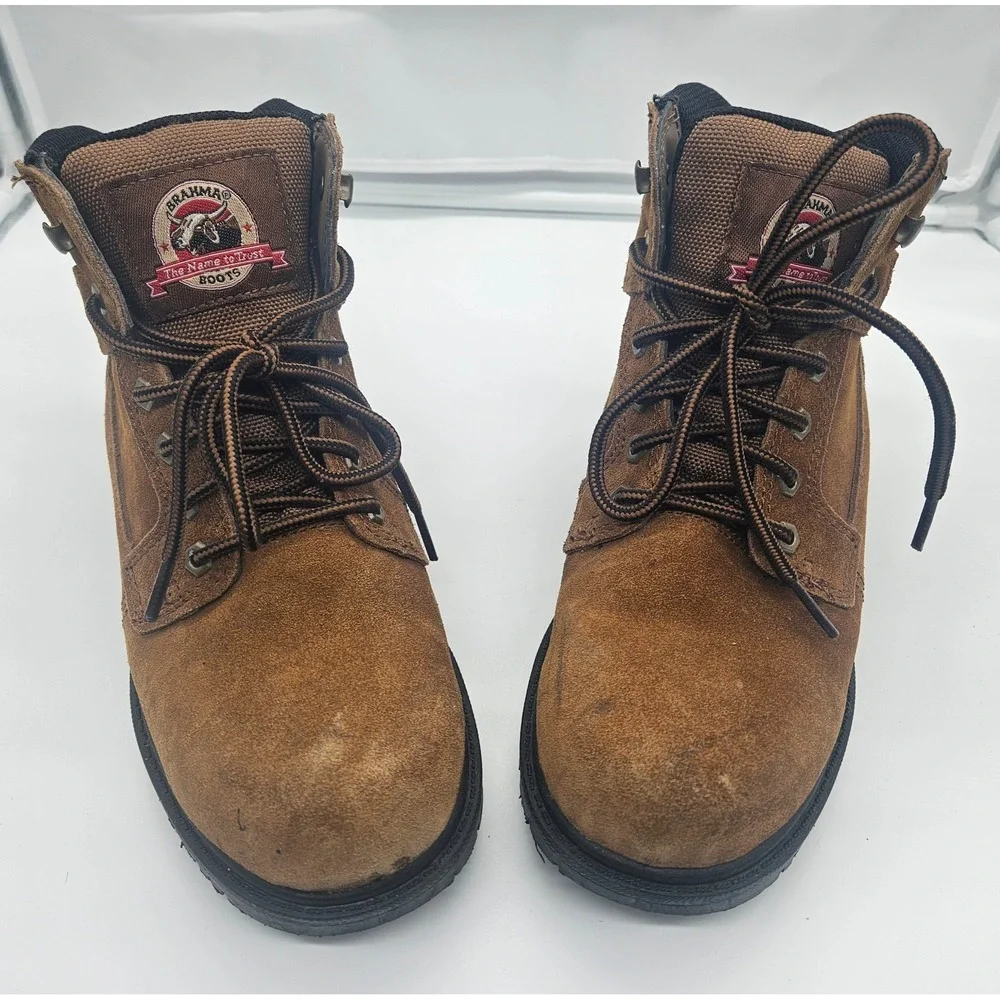 Brahma Brown Leather‎ Ankle Work Boots The Name to Trust Menswear